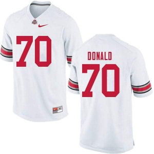 Men's Ohio State Buckeyes #70 Noah Donald White Nike NCAA College Football Jersey Limited MUC0144QY